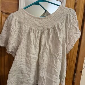 Old Navy White Eyelet Blouse
